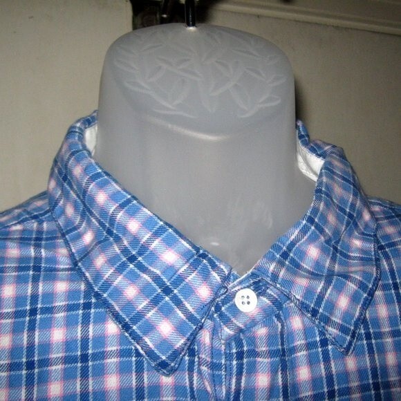 Paper Cloth & Denim Blue XXL Plaid Shirt NWT - Picture 5 of 6